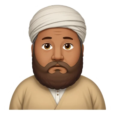 a fat muslim man sad sticker
