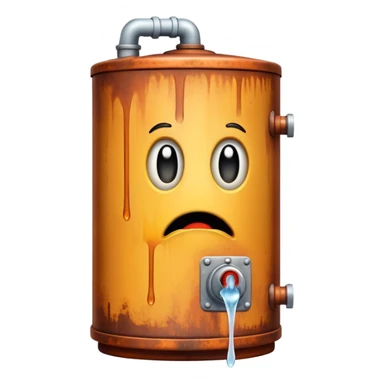 scary water heater sticker