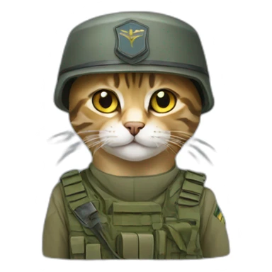 ukraine military cat sticker