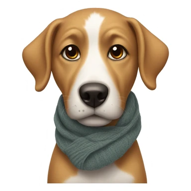 Dog with a scarf sticker