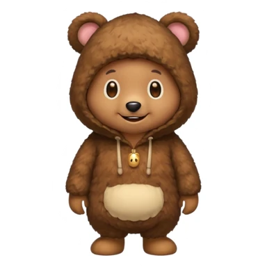 Mushroom dressed in a bear sticker