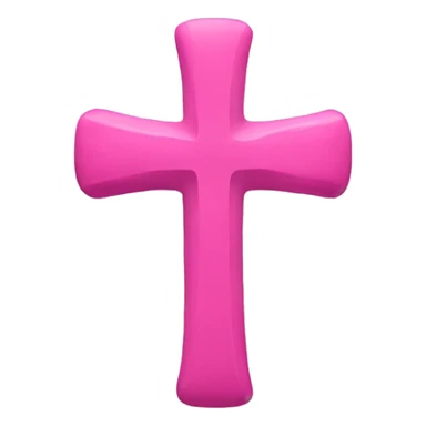 pink cross  sticker