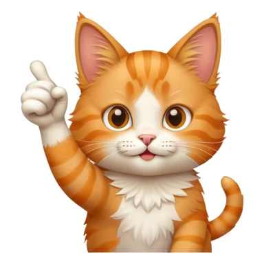 Cat with a thumbs up sticker