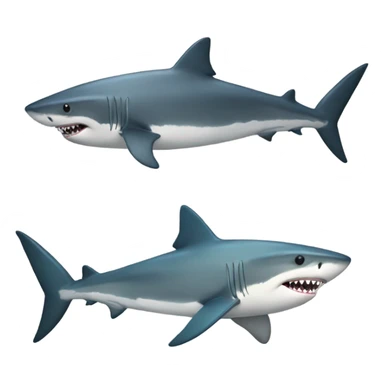 shark with topha sticker