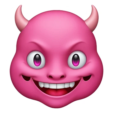 Devil emoji but pink 😈 sticker