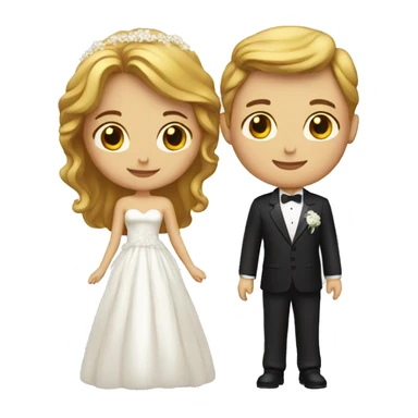 a white couple marry sticker