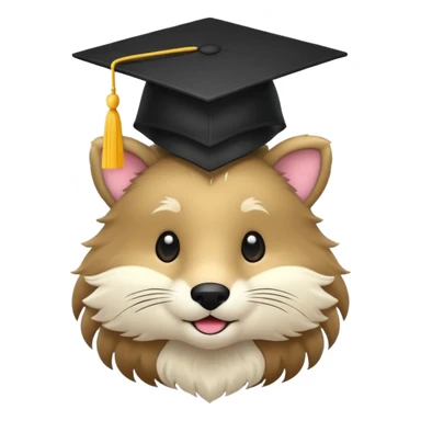 Graduation Cap in animal sticker