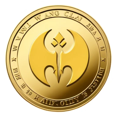 Wu-Tang Clan logo on a gold coin sticker