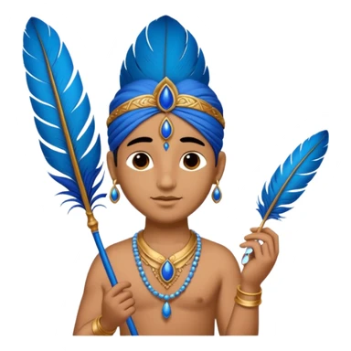 Krishna feather sticker