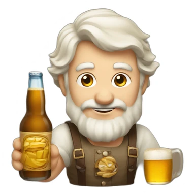 Nain qui boit une biere sticker