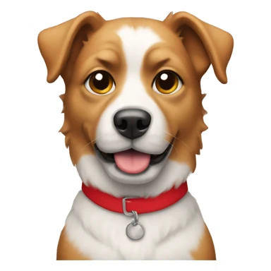 Dog with red vest  sticker