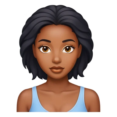 Attractive black woman sticker