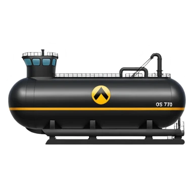 Generate a black oil tanker sticker