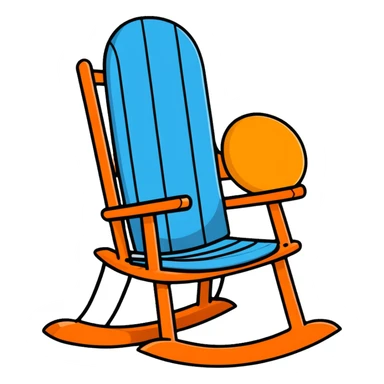 Blue rocking chair for nursery sticker
