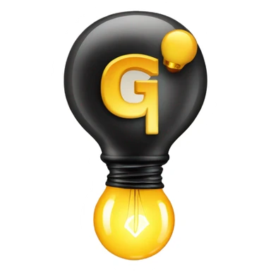 freemason lightbulb shining with letter g sticker