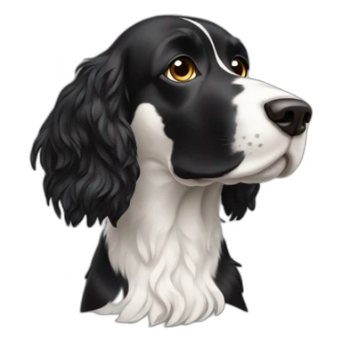 black springer spaniel dog sticker