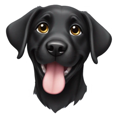 happy puppy black Labrador sticker