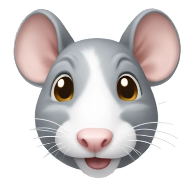 Gray-white rat Musya sticker