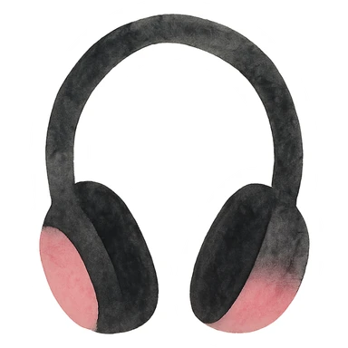 BLACKPINK-inspired object, black and pink colors, soft and artistic effect, Watercolor style sticker