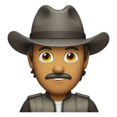 hombre señalando sticker