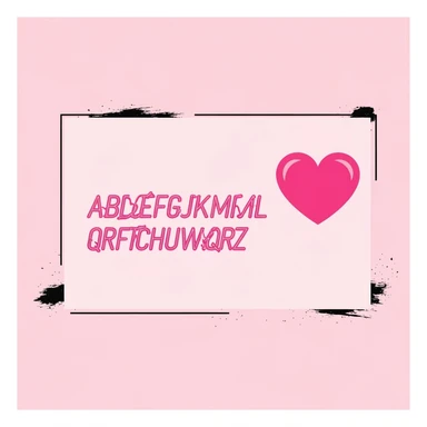 emo banner with a heart accent, cute, expressive, minimal sticker