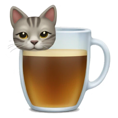 Cat drinking mate sticker