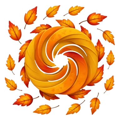 Spinning Leaves sticker