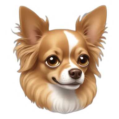 Long hair brown Chihuahua sticker
