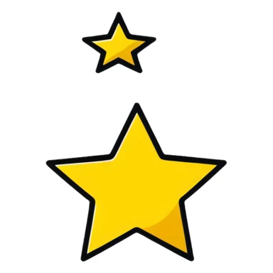 half yellow star symbol sticker