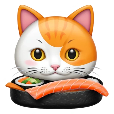 Sushi cat sticker