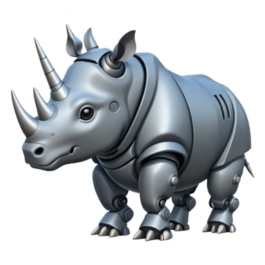 Giant robot rhinoceros sticker