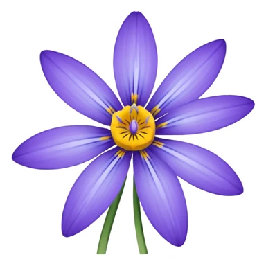 Blue eyed grass flower emoji sticker