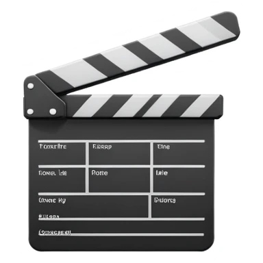 minimalist movie clapper, two rectangles with a diagonal line, no text or details sticker