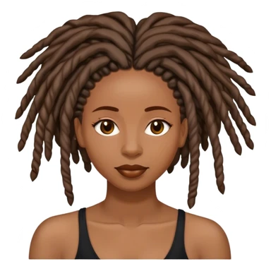 Black woman with locs tchuips
 sticker
