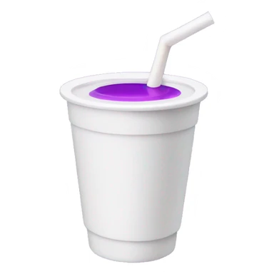 White party cup with purple juice on it sticker