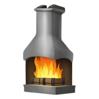 Cheminée en feu sticker