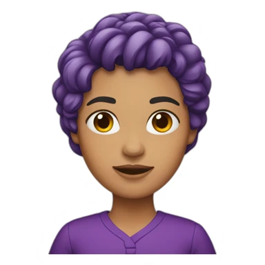 Mujer pelo corto morado sticker