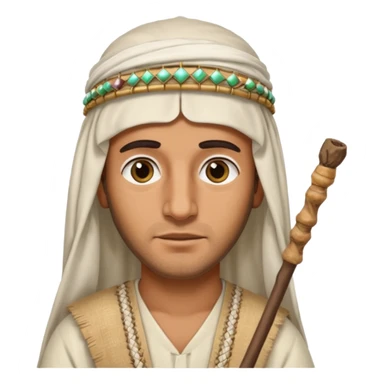 arab with stick looking for oil sticker