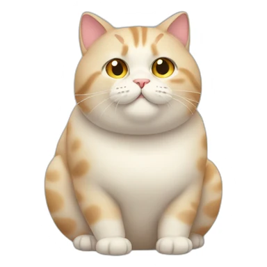chubby cat sticker