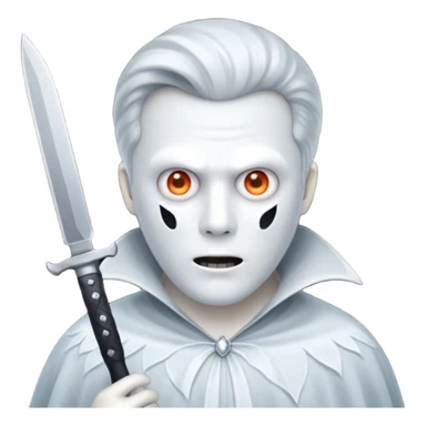 Ghost Man Opera singer with a knife  sticker