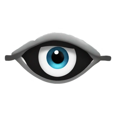 crossed out right eye, spiral left eye sticker