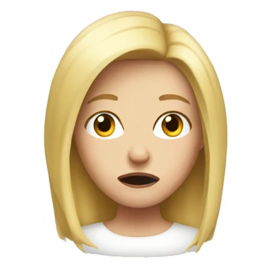 blonde girl really annoyed sticker