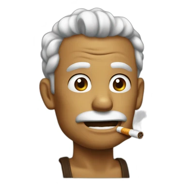 Hommario qui fumme une cigarette sticker