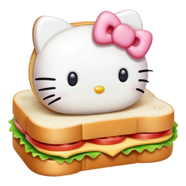 Hello kitty sandwich  sticker