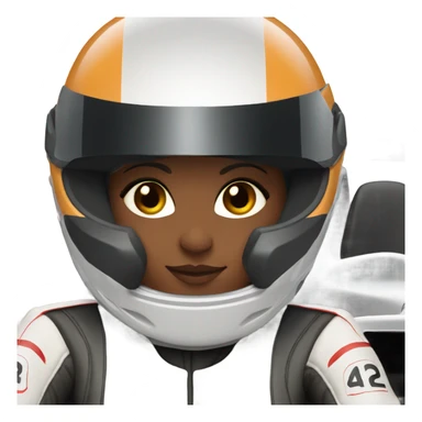 A girl driving a f1 car  sticker