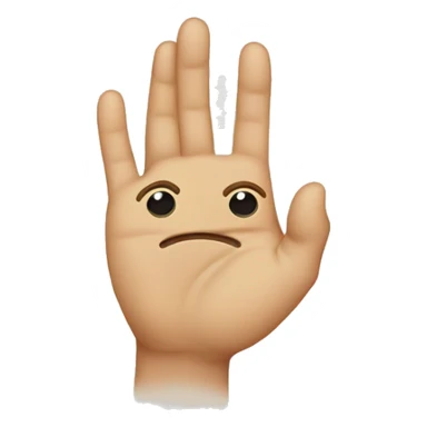 emoji of a hand that looks like it is pinching the cheek, to caress the cheek or to pinch sticker