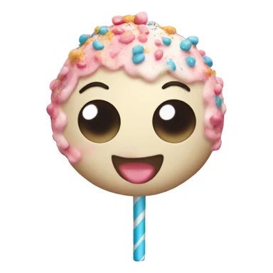 Birthday cake cake pop sticker