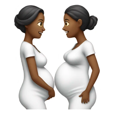 2 pregnant women talking  sticker