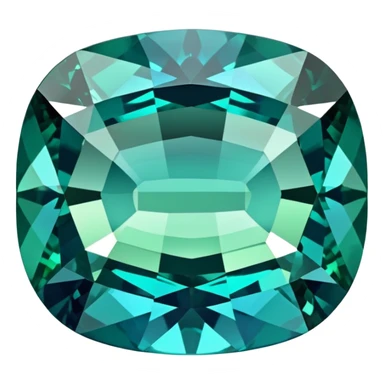 Oval cut indicolite tourmaline showing rich blue color with slight green undertones sticker