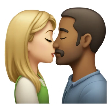 Man kissing a girl sticker